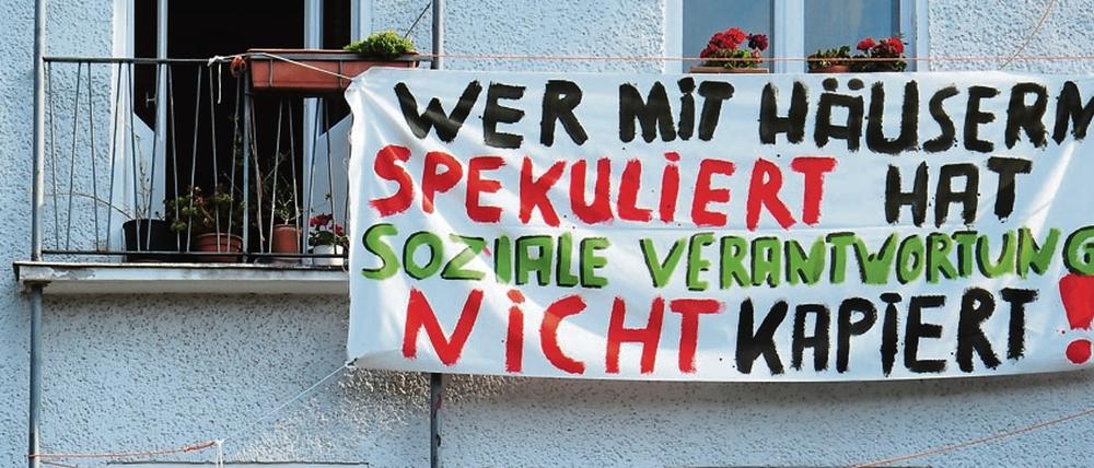 Protest gegen Gentrifizierung in Schöneberg (Archivbild).