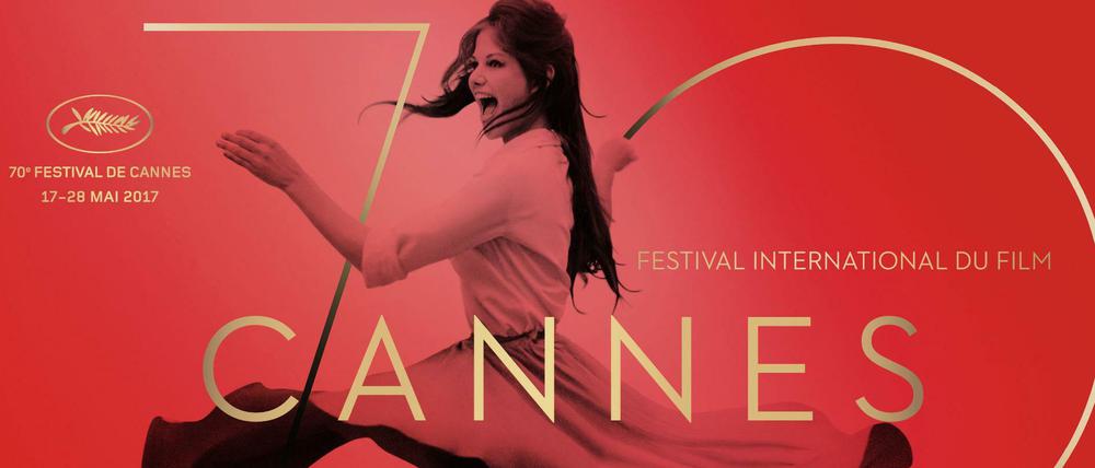 Claudia Cardinale mit einem etwa 60 Jahre alten Foto auf dem offiziellen Plakat des Internationalen Filmfestivals in Cannes.