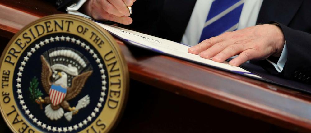 Was in seiner Macht steht: Donald Trump, Präsident der USA, hat viele Befugnisse - was nicht seine Schuld ist.