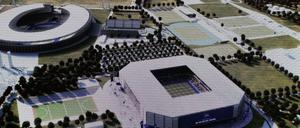 Alt und neu nebeneinander. So sieht Herthas Wunschlösung aus, ein neues Stadion im Olympiapark.