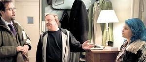 Anschalten, um abzuschalten: Der Münster-„Tatort“ erfüllt das Bedürfnis nach beschwingter Harmonie auch an diesem Sonntag. Kommissar Thiel (Axel Prahl, Mitte), im Bild zusammen mit Professor Boerne (Jan Josef Liefers), trifft auf seine mögliche Tochter Leila Wagner (Janina Fautz). 