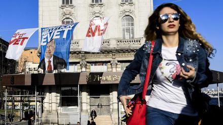Wahlwerbung in Istanbul: Das liberale Bürgertum wünscht sich den progressiven europäischen Rechtsstaat.
