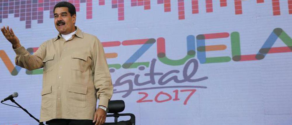Venezuelas Präsident Maduro bei einer Veranstaltung in Caracas.