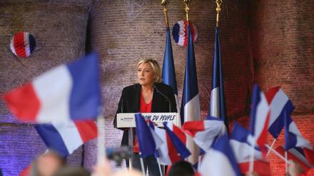 Die französische Rechtspopulistin und Präsidentschaftskandidatin Marine Le Pen könnte in der Stichwahl auf 35 bis 40 Prozent kommen.