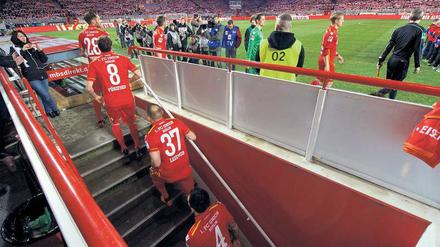 Wieder von unten. Durch das 0:2 in Hannover ist Union in der Tabelle zurückgefallen und muss im Kampf um den Aufstieg punkten.