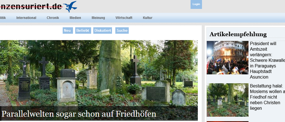 Vorbild Österreich: Der deutsche Internetauftritt von "Unzensuriert"