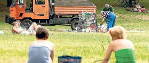 Volkspark Friedrichshain. Ziemlich dreckig. Pfui.