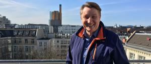 Ulli Zelle neulich bei uns auf dem Tagesspiegel-Dach.