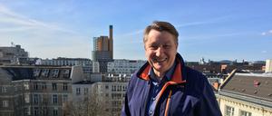 Ulli Zelle neulich bei uns auf dem Tagesspiegel-Dach.