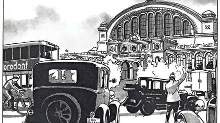 Auch der noch intakte Anhalter Bahnhof taucht in der Comicbuch-Umsetzung von Arne Jysch auf.
