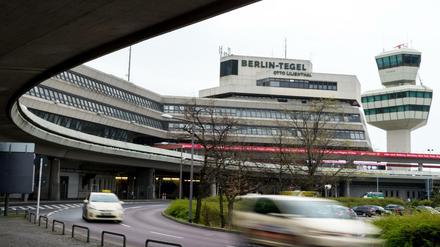 Außenansicht des Flughafens Tegel in Berlin.