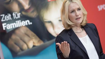 Bundesfamilienministerin Manuela Schwesig (SPD) erläutert am Montag ihr Konzept zur Familienarbeitszeit. 
