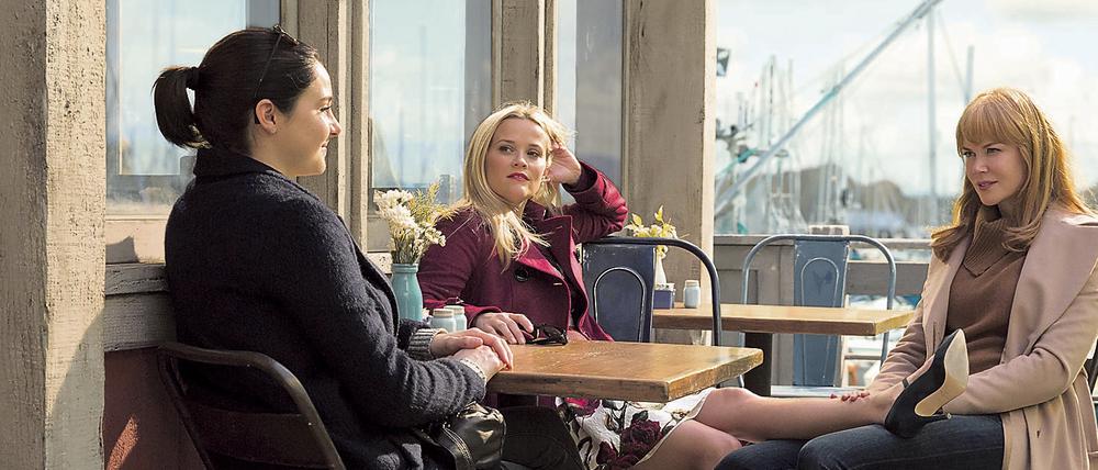 Shailene Woodley, Reese Witherspoon und Nicole Kidman (v. li.) nehmen eine Auszeit von ihren Männern.