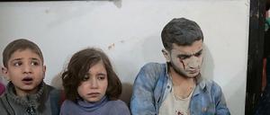 Kinder in einem Krankenhaus in Syrien. 