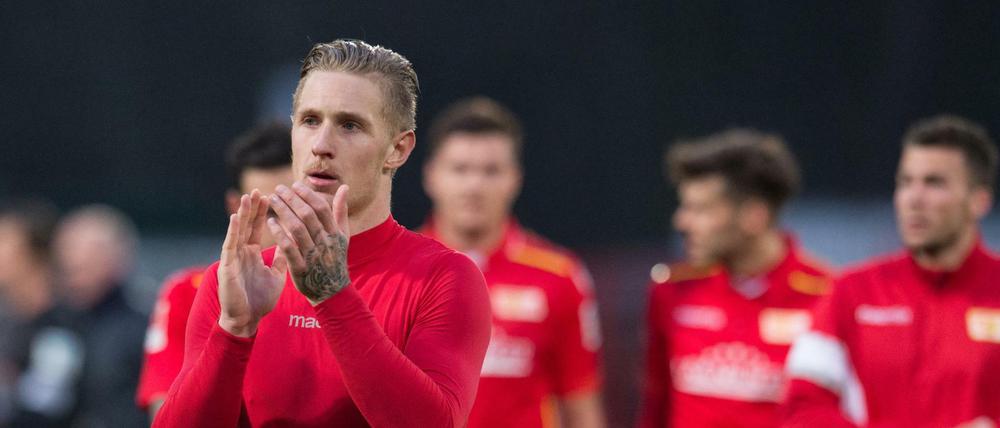 Sebastian Polter und seine Mitspieler verloren am Mittwoch 0:1 gegen Aue.