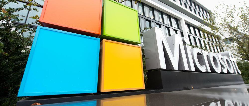 Die Fassade der neuen Microsoft-Deutschland-Zentrale in München.