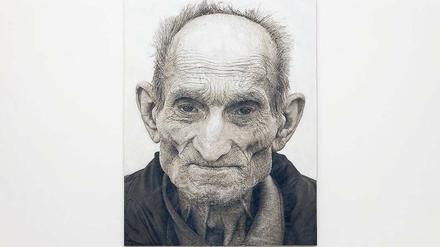 Hingucker. Das Gemälde „Stevan“ (2016) von Jelena Bulajic in der Galerie Carlier Gebauer misst monumentale 350 x 270 Zentimeter.