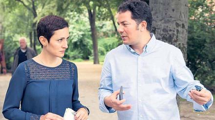 Komplizierter Dialog: Hamed Abdel-Samad, hier mit Arte-Moderatorin Nazan Gökdemir, ist mit einer Fatwa belegt. Auf viele Muslime hat der Islamkritiker die Wirkung eines roten Tuchs. 
