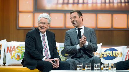 Jubilar Frank Elstner und  Kai Pflaume.