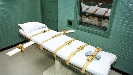 Die Todeszelle des berüchtigten Huntsville-Gefängnisses in Texas, Archivfoto von 2000