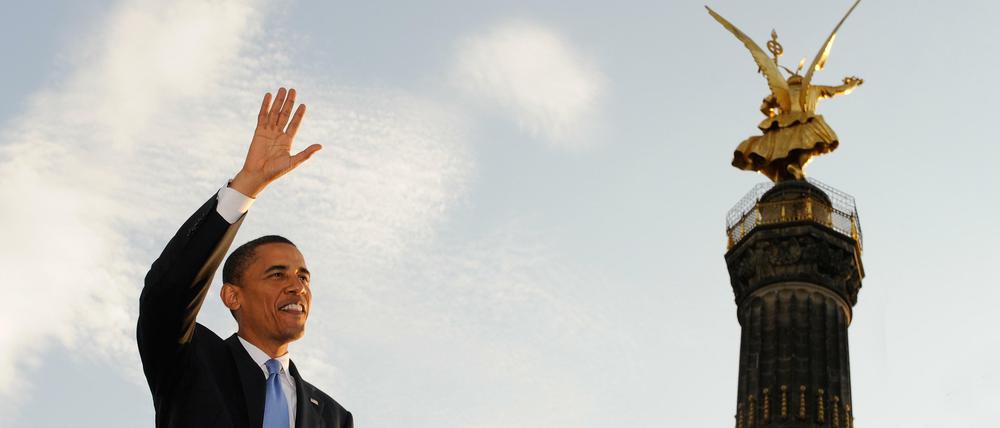2008 sprach Obama an der Siegessäule. Damals war er noch Senator - trotzdem begeisterte er Hunderttausende.