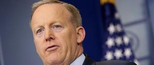 Trump Sprecher Sean Spicer im Weißen Haus. 