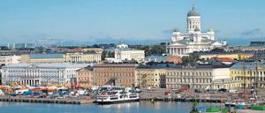 Eine Stadt macht sich schön. Helsinki boomt. Im weriteren Hafengebiet (hier nicht zu sehen) entstehen neue, attraktive Wohnviertel. 