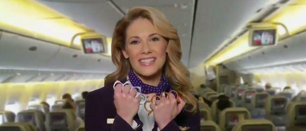 Ein Ausschnitt aus der Persiflage eines Werbespots von United Airlines in der Sendung von Jimmy Kimmel.