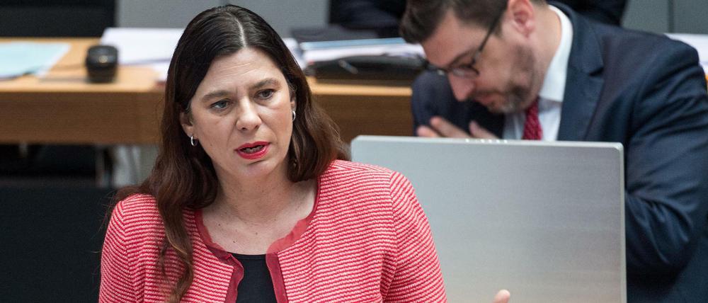 Bildungssenatorin Sandra Scheeres (SPD) im Berliner Abgeordnetenhaus.