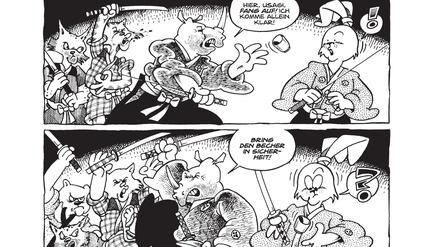 Der Hasen-Samurai ist zurück: Eine Seite aus "Usagi Yojimbo 5 - Die Klinge der Götter". 