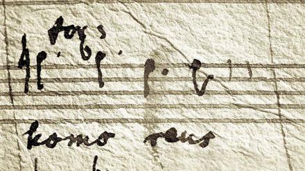 Abbruch nach acht Takten. Die letzten Noten, die Mozart 1791 für sein Requiem notieren konnte.