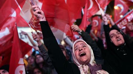 Anhänger Erdogans in Istanbul.