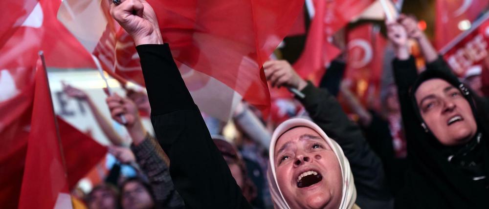 Anhänger Erdogans in Istanbul.