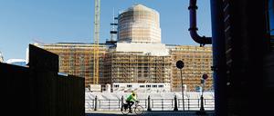 Wächst und wächst: die Baustelle von Stadtschloss und Humboldt-Forum in Berlin-Mitte, im Januar 2017. 