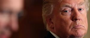 US-Präsident Donald Trump am Mittwoch im Weißen Haus bei einer Pressekonferenz mit Nato-Generalsekretär Stoltenberg.