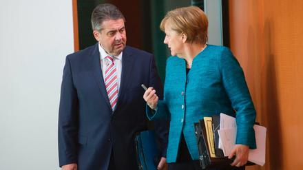 Bundeskanzlerin Angela Merkel und Außenminister Sigmar Gabriel.