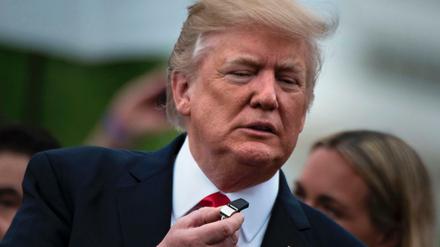 US-Präsident Donald Trump am Ostermontag im Garten des Weißen Hauses.