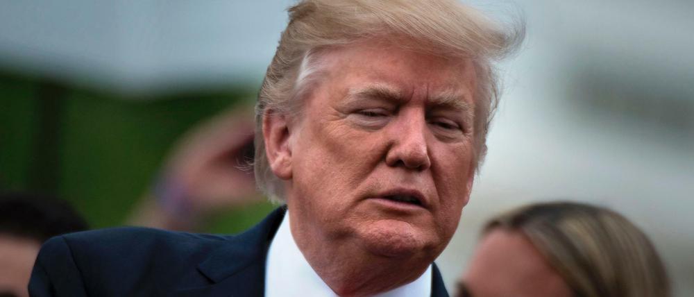 US-Präsident Donald Trump am Ostermontag im Garten des Weißen Hauses.