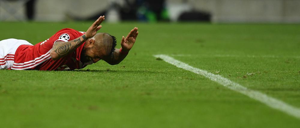 Einmal drin, dann daneben. Arturo Vidal.