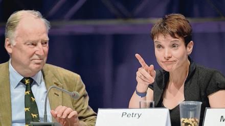 AfD-Chefin Frauke Petry neben Vize-Chef Alexander Gauland. 