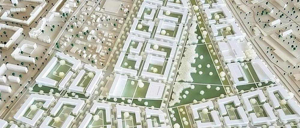 Modell des Schumacher-Quartiers in Reinickendorf.