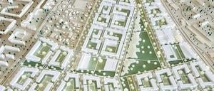 Modell des Schumacher-Quartiers in Reinickendorf.