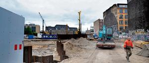 Es wird gebaut. Auf der Cuvrybrache sollen Büros und Gewerbeflächen entstehen. 