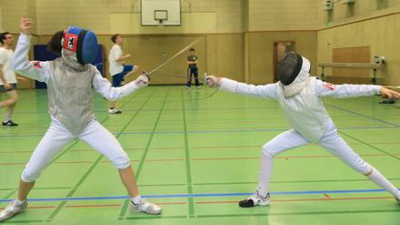 War auch mal Ausweichquartier der Steglitzer Fechter: die Sporthalle der Wilmersdorfer Ernst-Habermann-Grundschule.