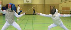 War auch mal Ausweichquartier der Steglitzer Fechter: die Sporthalle der Wilmersdorfer Ernst-Habermann-Grundschule.