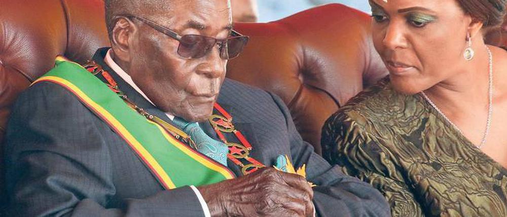 Zeit fürs Nickerchen? Mugabe ist bekannt für seine Ruhepausen. 
