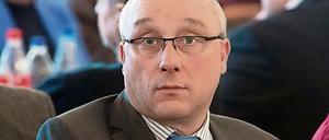 Jens Maier, Richter am Landgericht Dresden und Bundestagskandidat der AfD, im Januar auf dem AfD-Landesparteitag in Klipphausen (Sachsen)