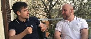 Gipfeltreffen der jungen Rechten: Martin Sellner (links), Galionsfigur der Identitären, mit Markus Frohnmaier von der AfD-Jugend.