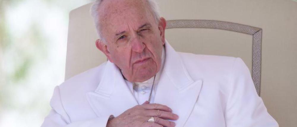 Papst Franziskus bei der Generalaudienz in Rom. 