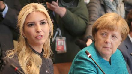Bereits im März haben sich Bundeskanzlerin Angela Merkel (CDU, r) und US-Präsidententochter Ivanka Trump in Washington getroffen.